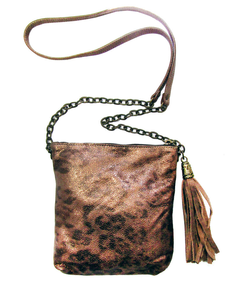 Bronze Metallic Crossbody Bag